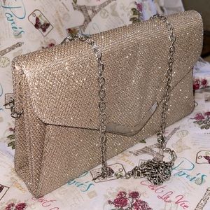 Shimmery Champagne clutch purse